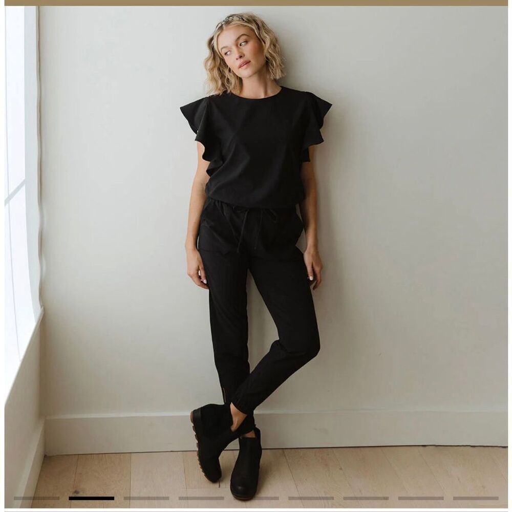 ALBION 9 TO 9 JUMPSUIT fluttered sleeves